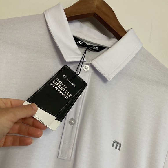 New Travis Mathew Polo Shirt Mens XL White The Zinna Short Sleeve Golf Tennis - Picture 11 of 15